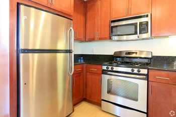 Stainless steel kitchen appliances